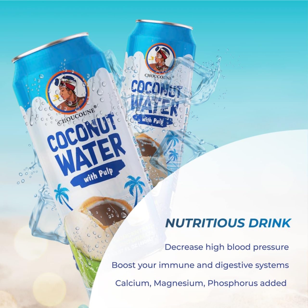 COCONUT WATER ORIGINAL WITH PULP- CHOUCOUNE