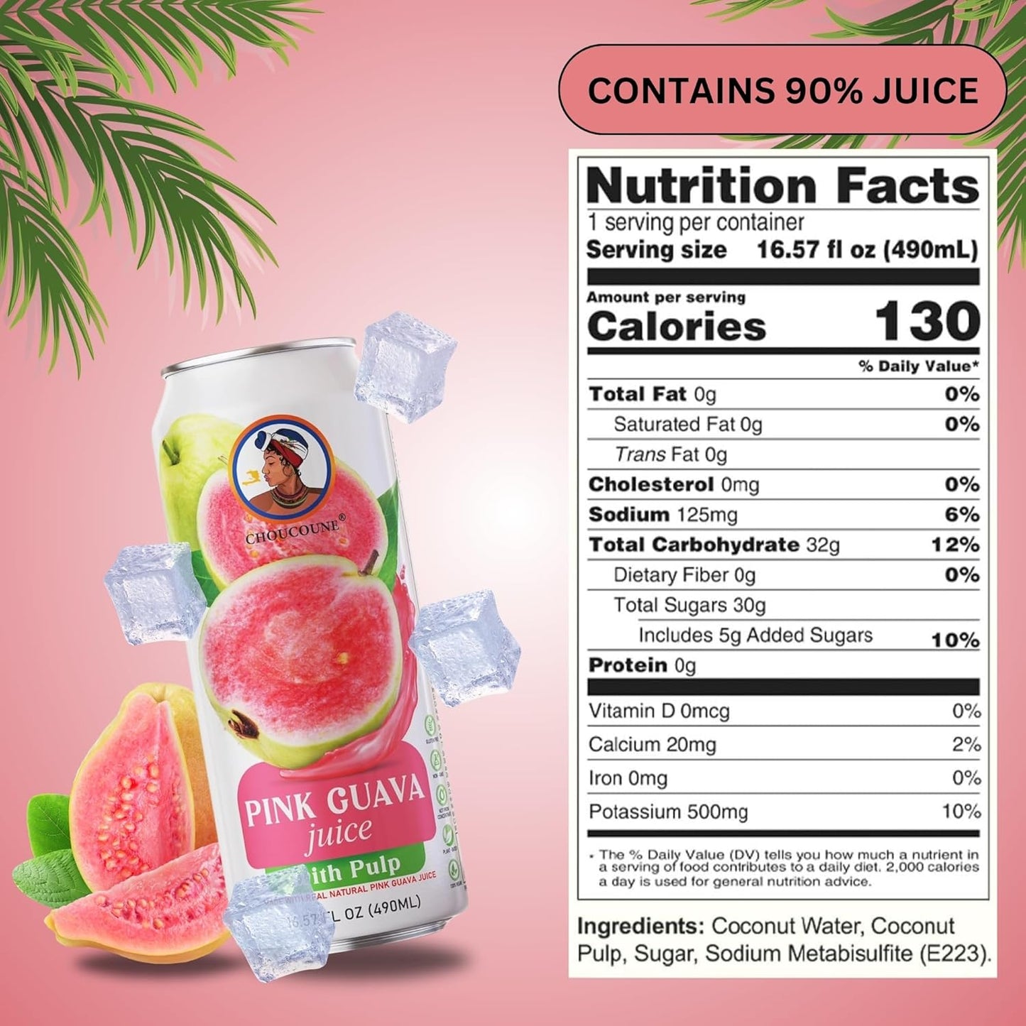 REAL PINK GUAVA JUICE WITH PULP- DRINK